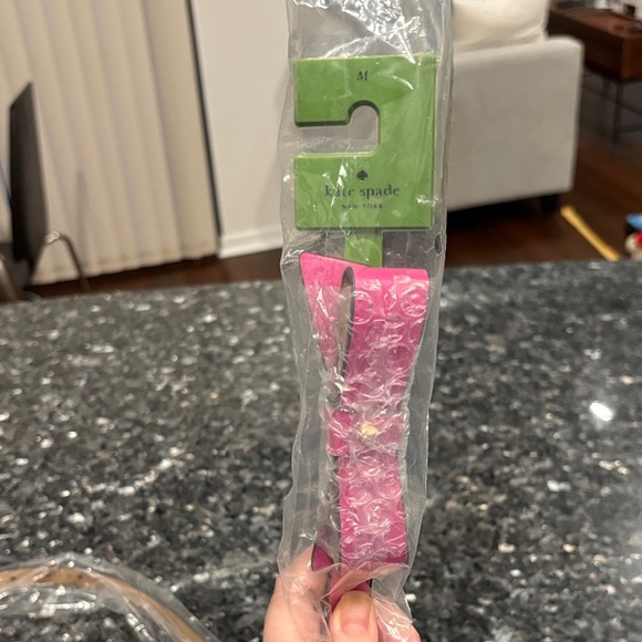 kate spade Vibrant Pink Belt with Green Buckle - Picture 2 of 4